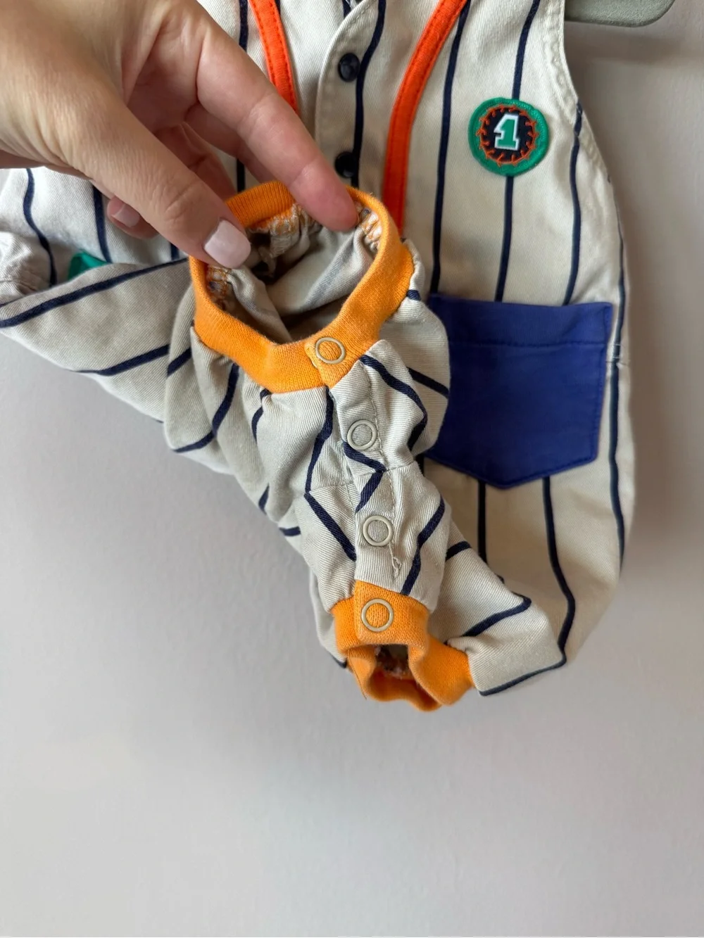 Gymboree Vintage Rainbow Tag Baseball Colorblock Bubble Size‎ 6-12 months/infant